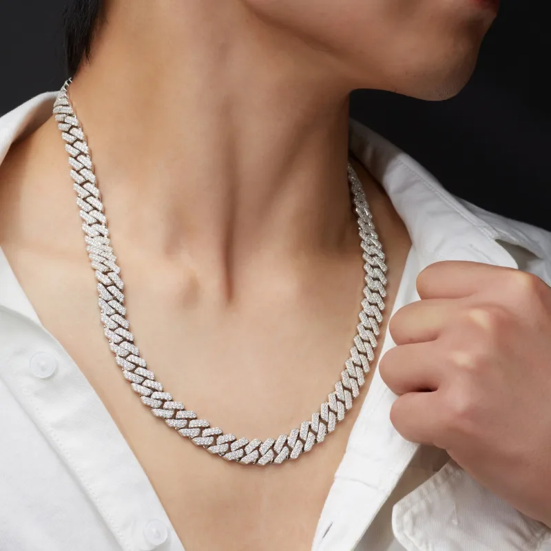 Moissanite Cuban Link Necklace 4