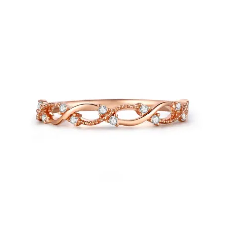 April Birthstone Ring-Rose Gold