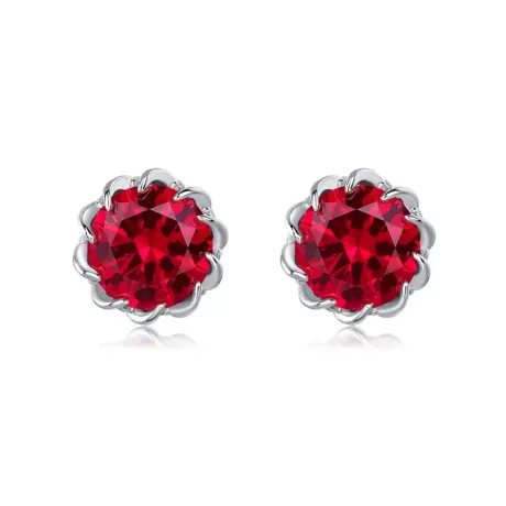 Lab Created Ruby Stud Earrings