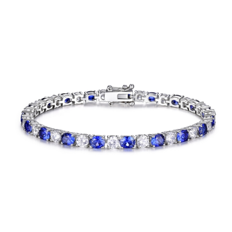 Lab Created Sapphire Tennis Bracelet