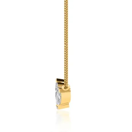 Lab Grown Diamond Lotus Necklace 18K Gold