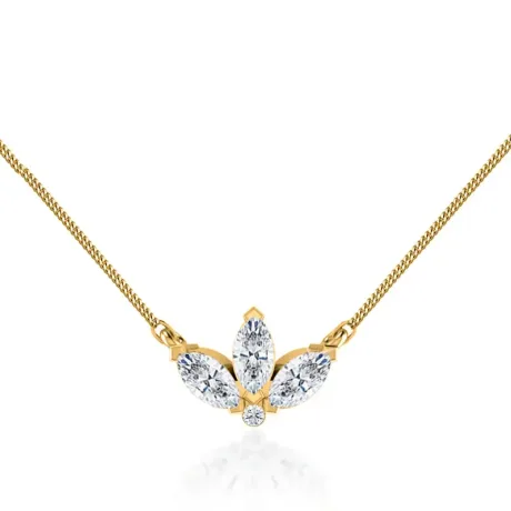 Lab Grown Diamond Lotus Necklace