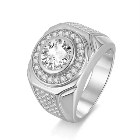 Mens Moissanite Rings-2 Carat