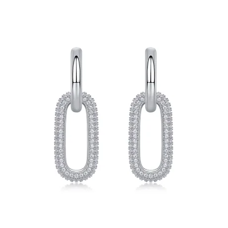 Moissanite Letter O Earrings
