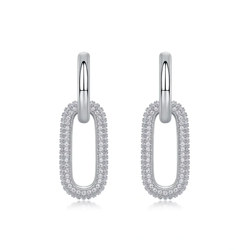 Moissanite Letter O Earrings