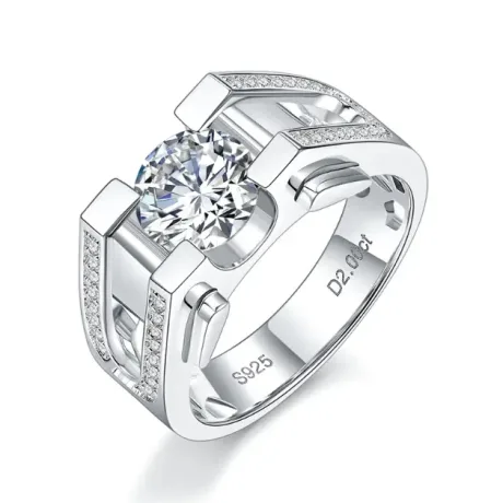 Moissanite Ring Men