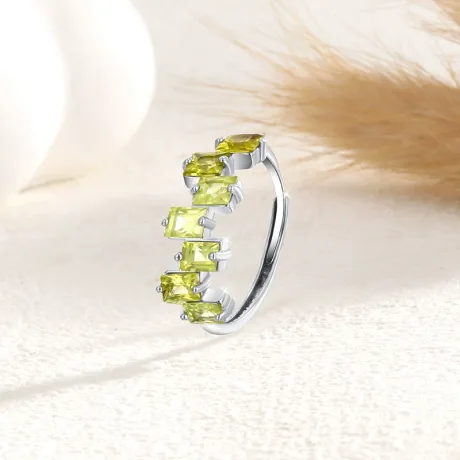 Peridot Silver Ring-August Birthstone