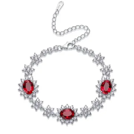 Ruby Birthstone Bracelet